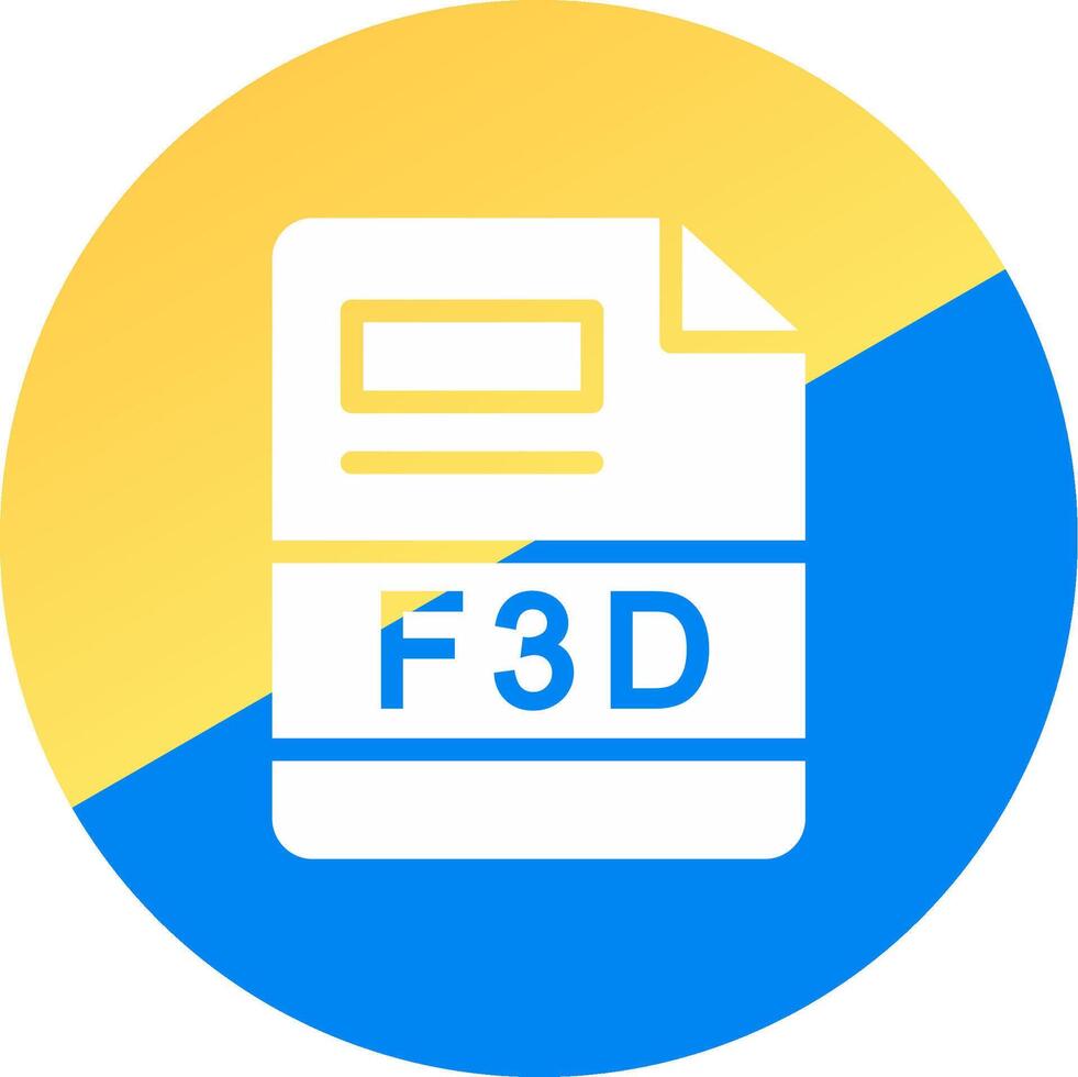 F3D Creative Icon Design vector
