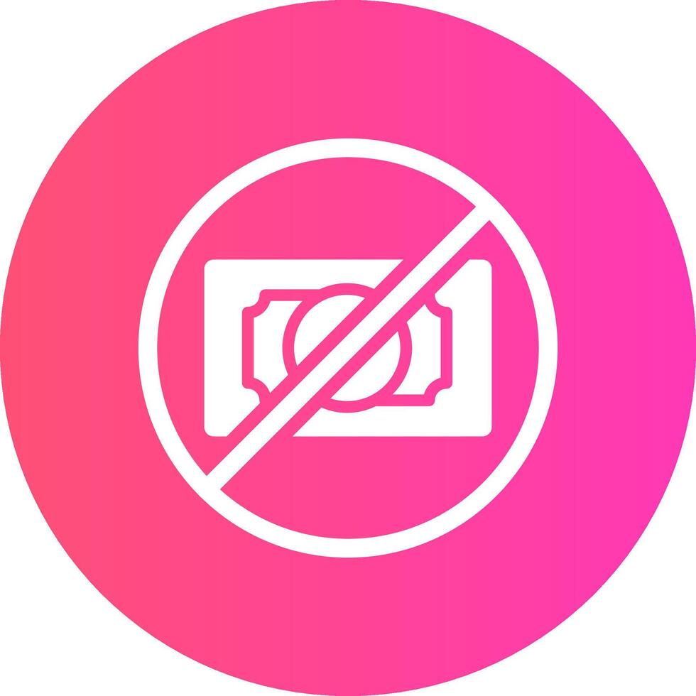No Money Creative Icon Design vector