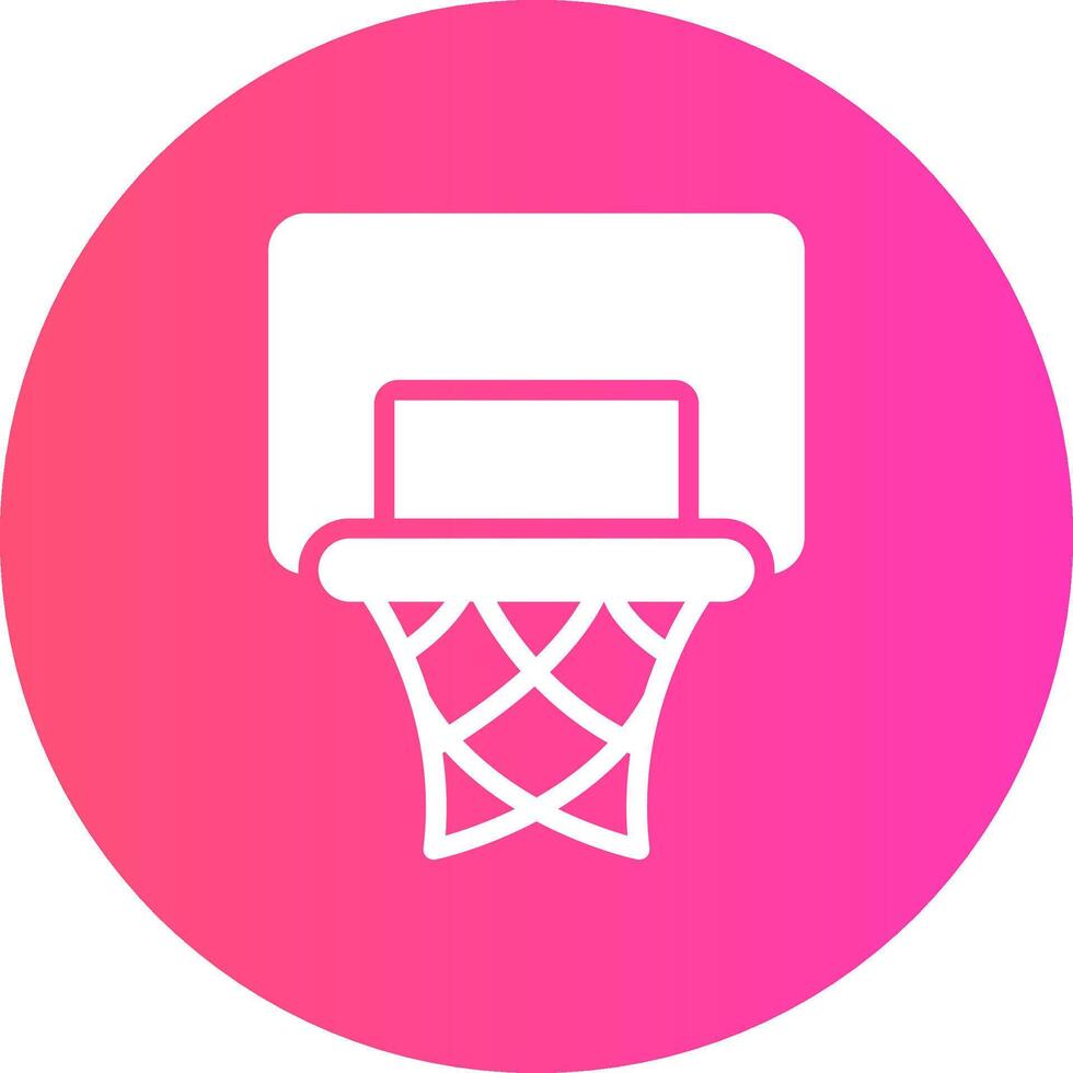 Basketball Hoop Creative Icon Design vector