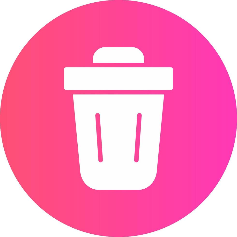 Trash Bin Creative Icon Design vector