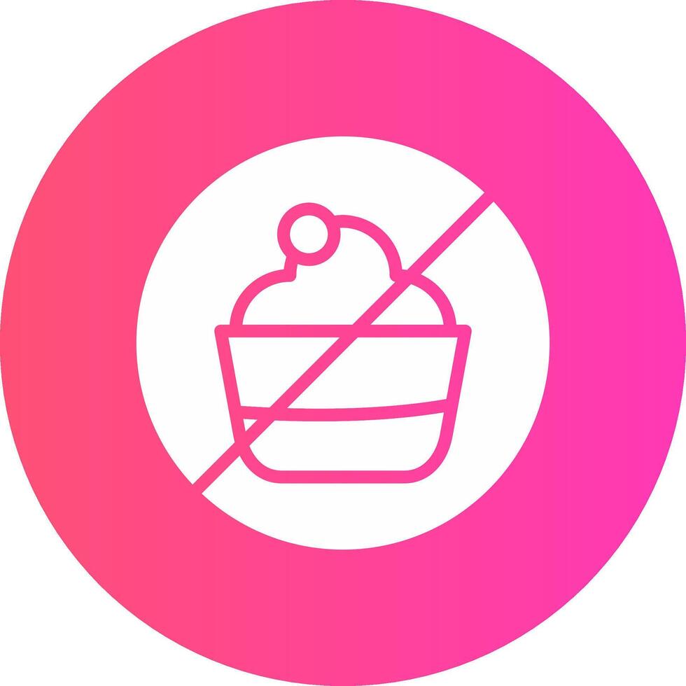 No Sweets Creative Icon Design vector