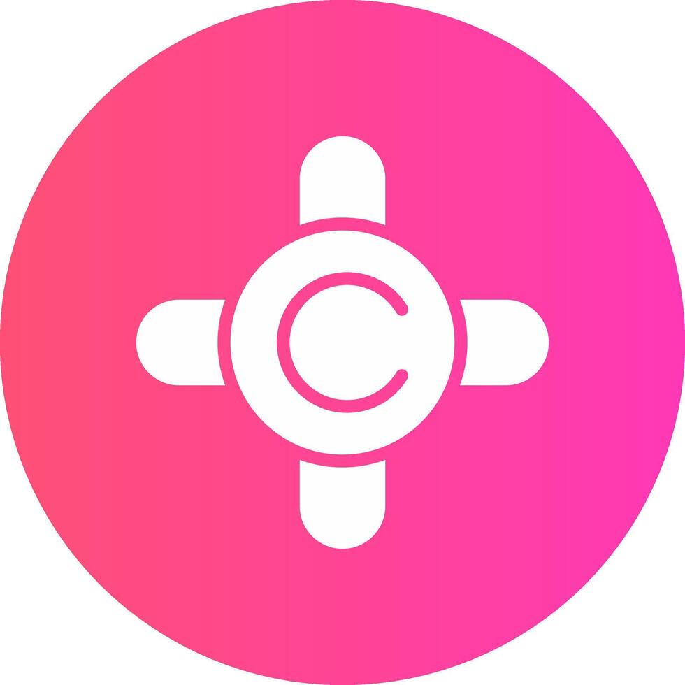 glyph Gradient Circle Design vector
