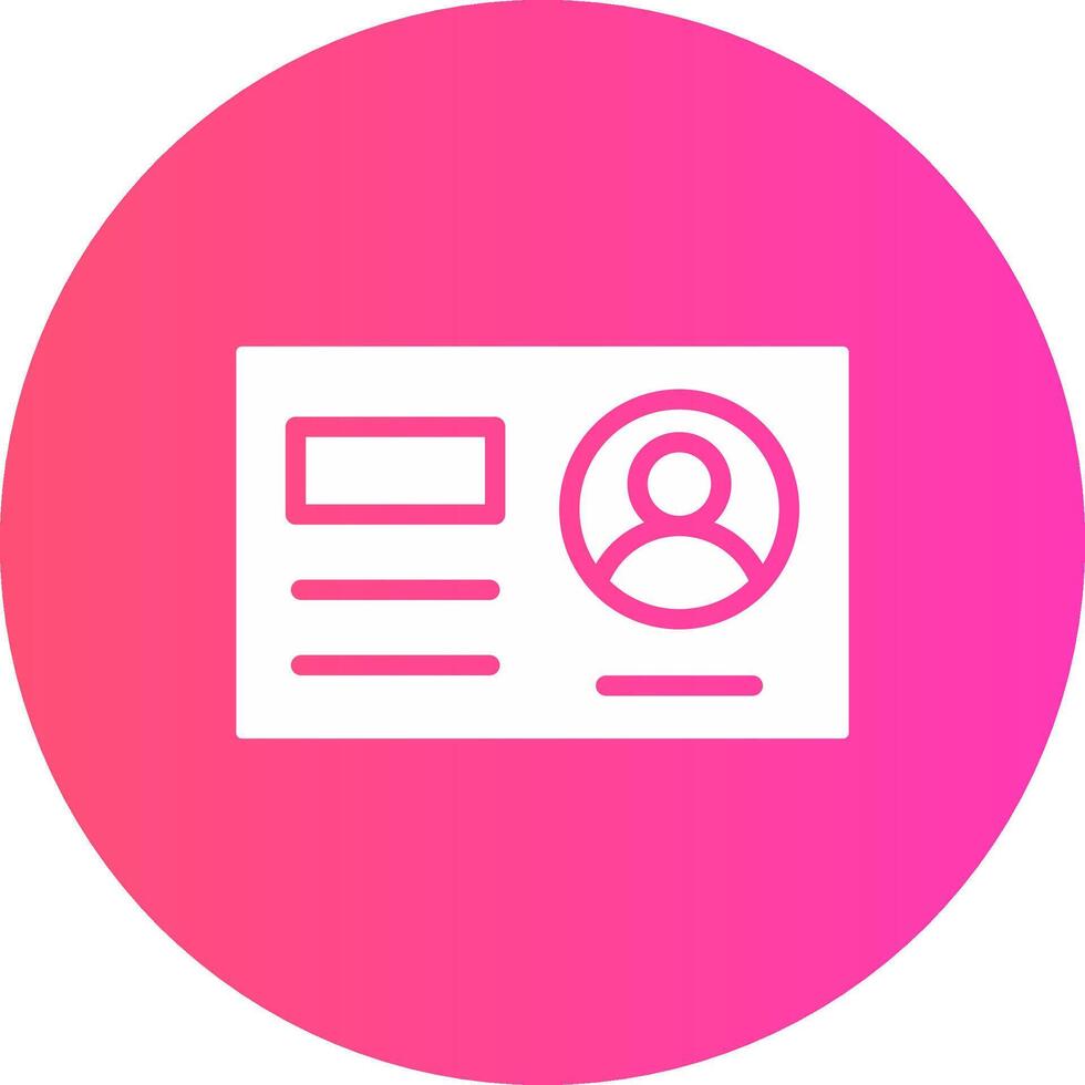 glyph Gradient Circle Design vector