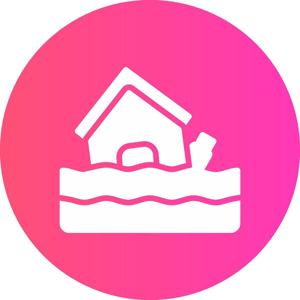 glyph Gradient Circle Design vector