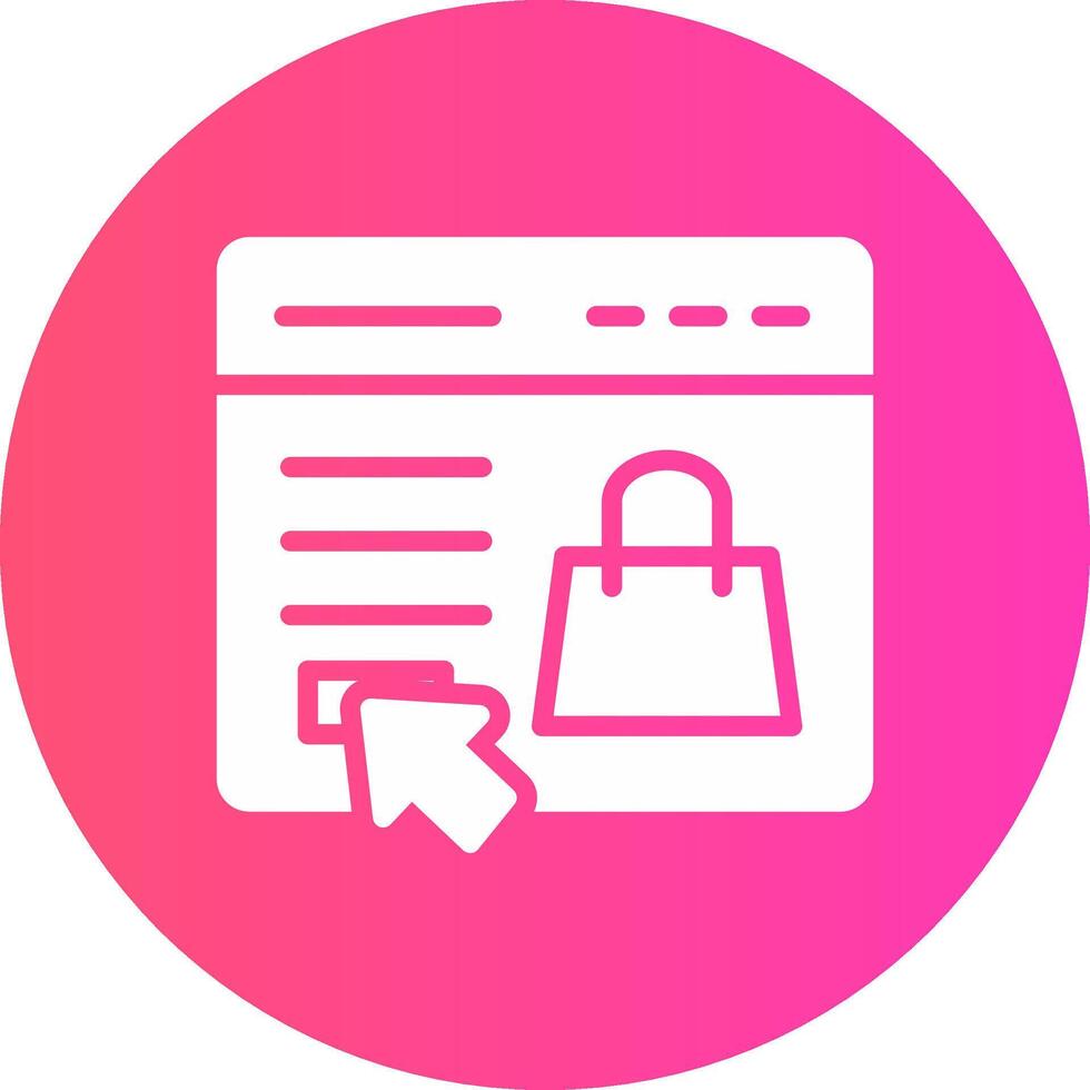 glyph Gradient Circle Design vector