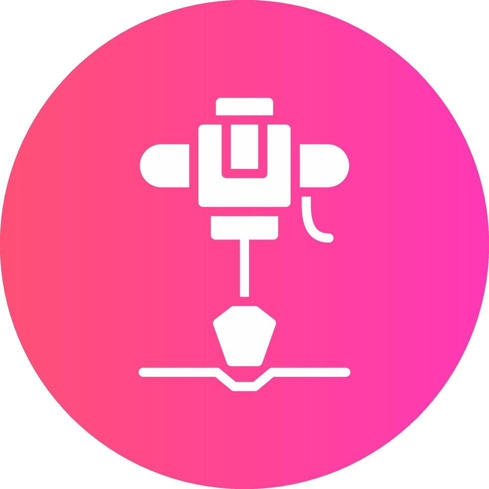 glyph Gradient Circle Design vector