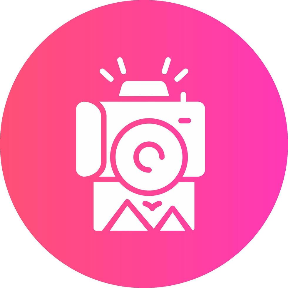 glyph Gradient Circle Design vector