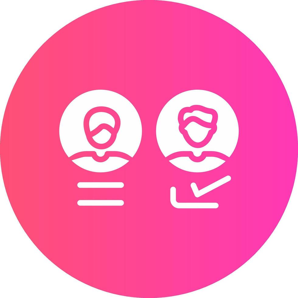 glyph Gradient Circle Design vector