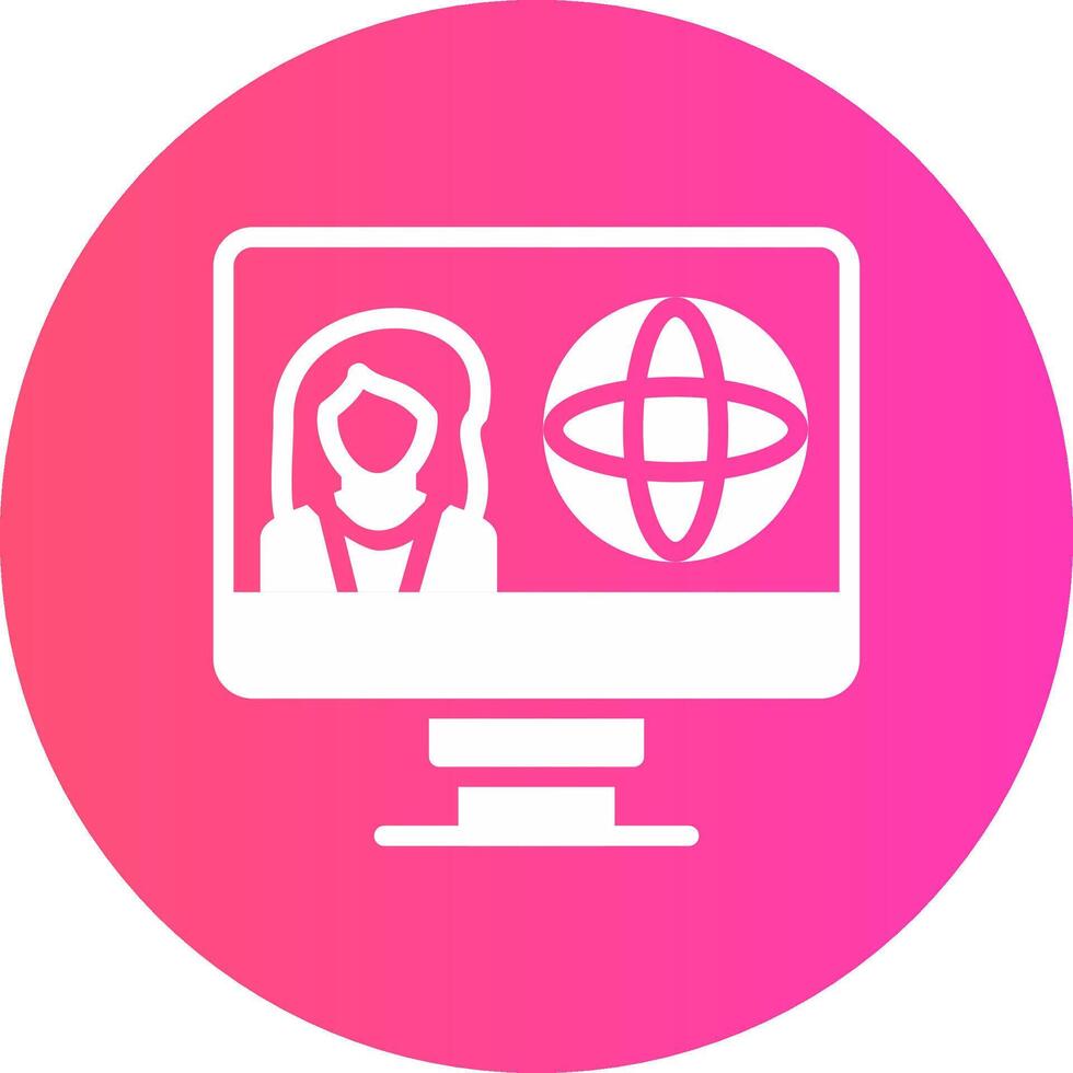 glyph Gradient Circle Design vector