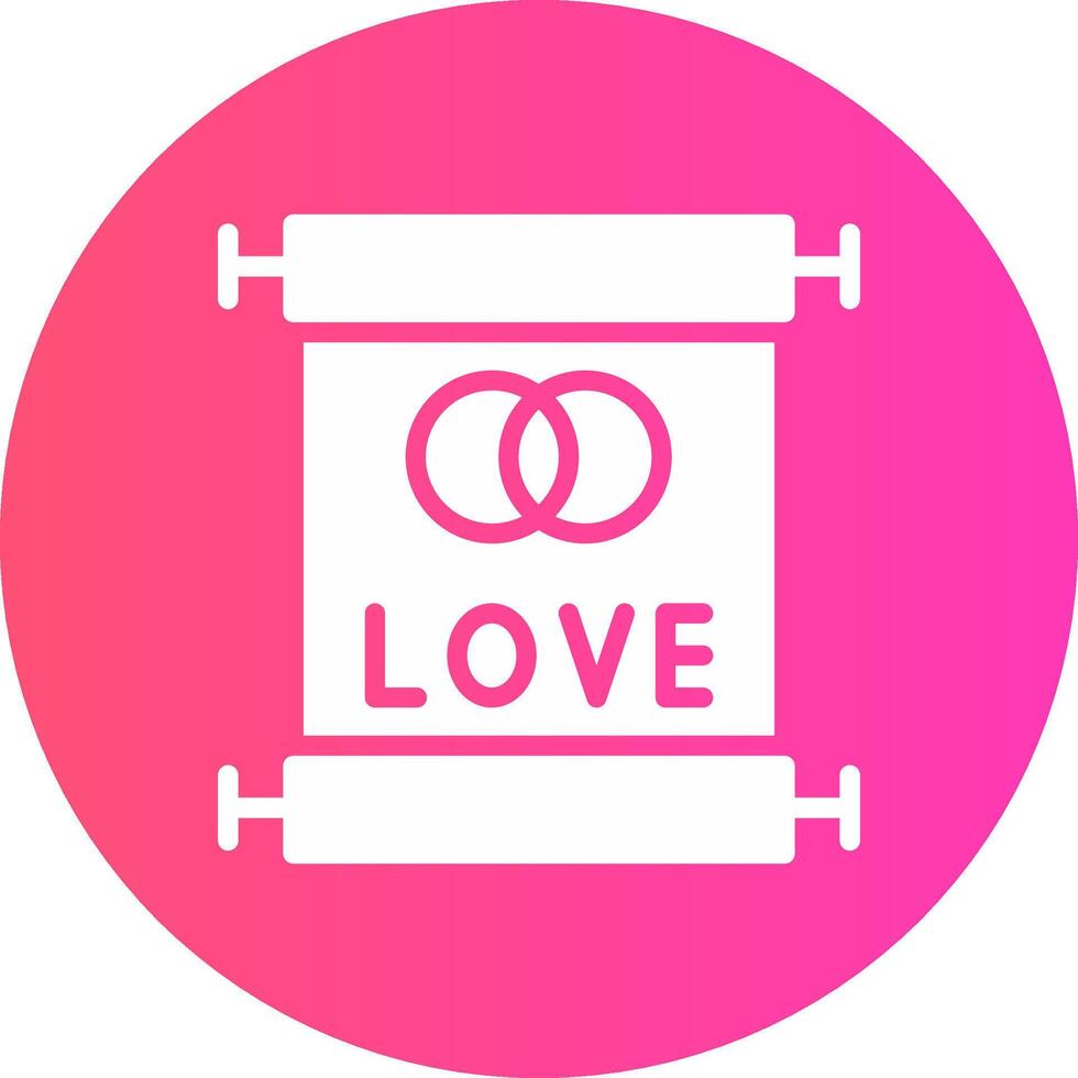 diseño de icono creativo de votos de boda vector