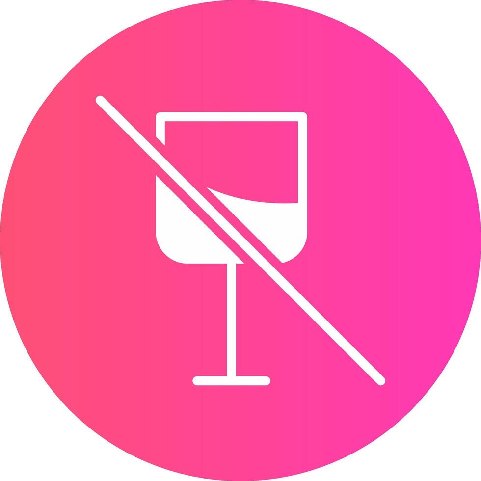 No Wine Creative Icon Design vector