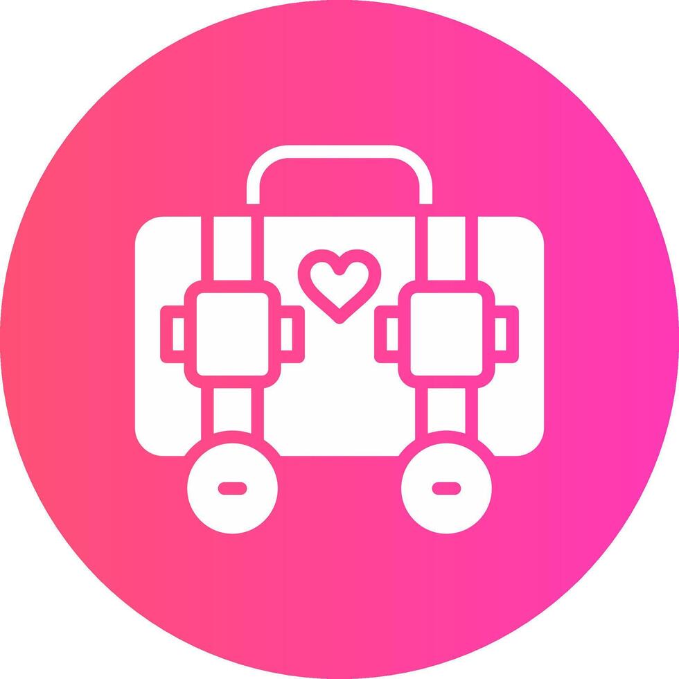 Suitcase Creative Icon Design vector