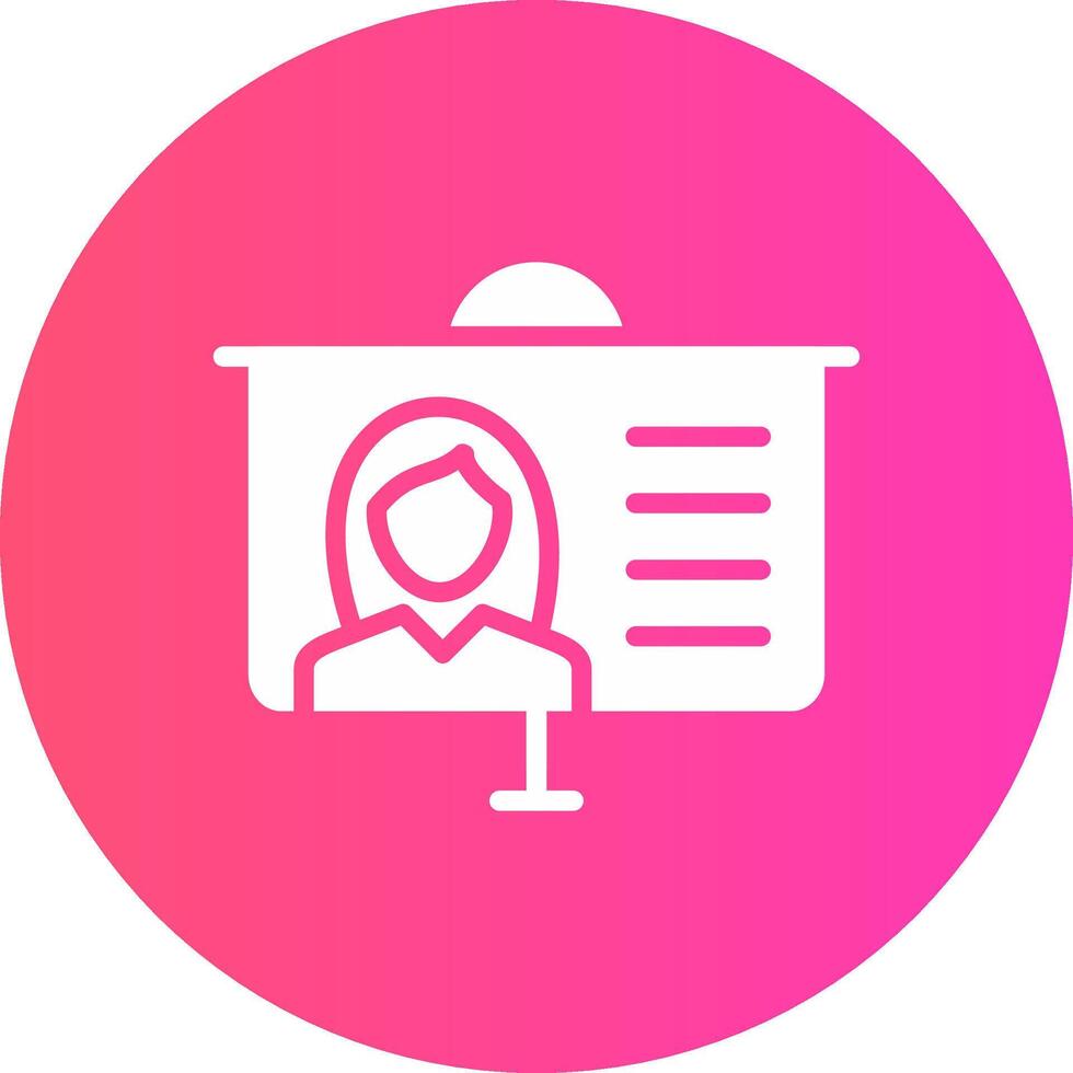 Projector Screen Creative Icon Design vector