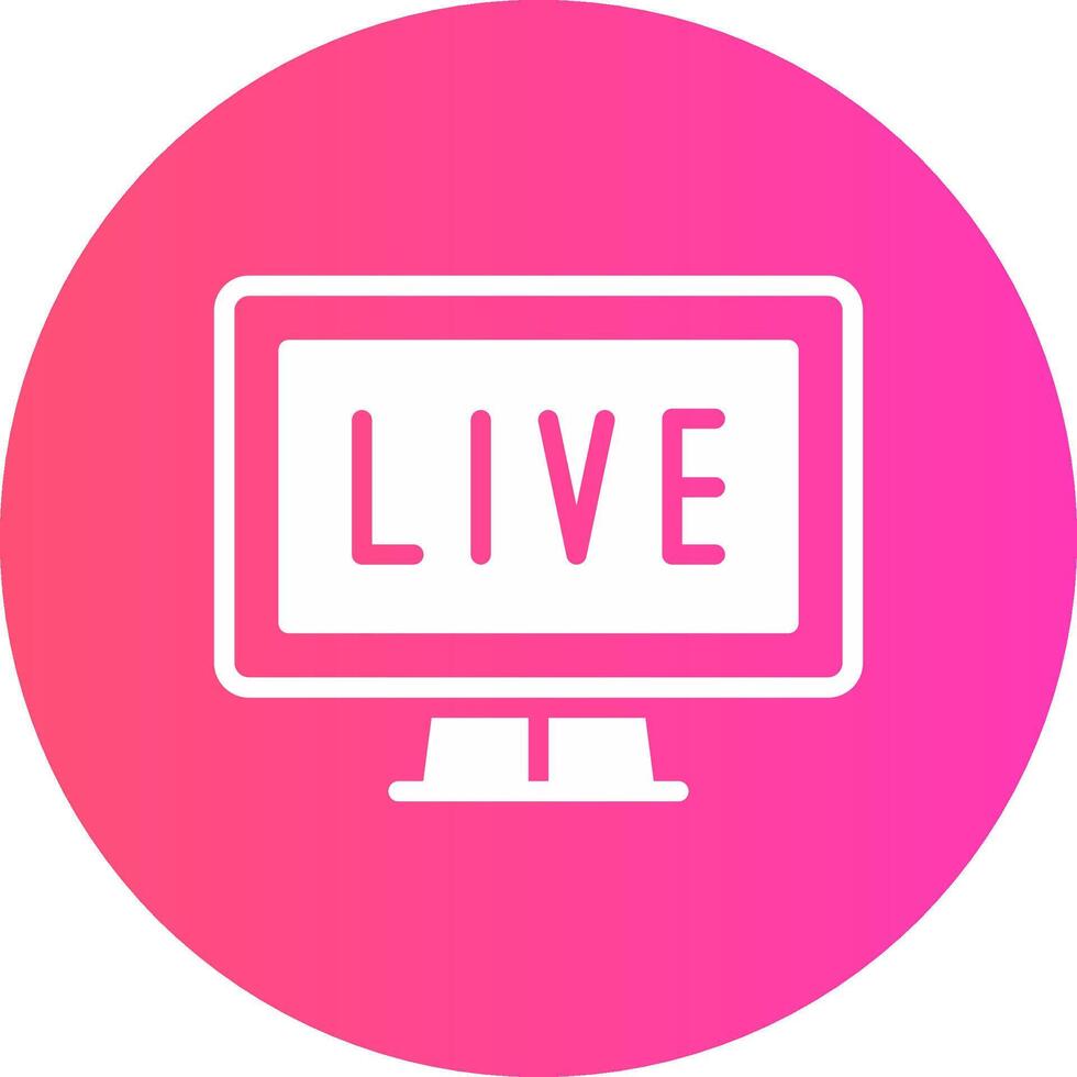 Live Streaming Creative Icon Design vector