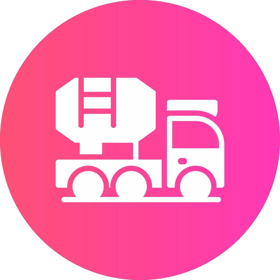 Mixer Truck Creative Icon Design vector