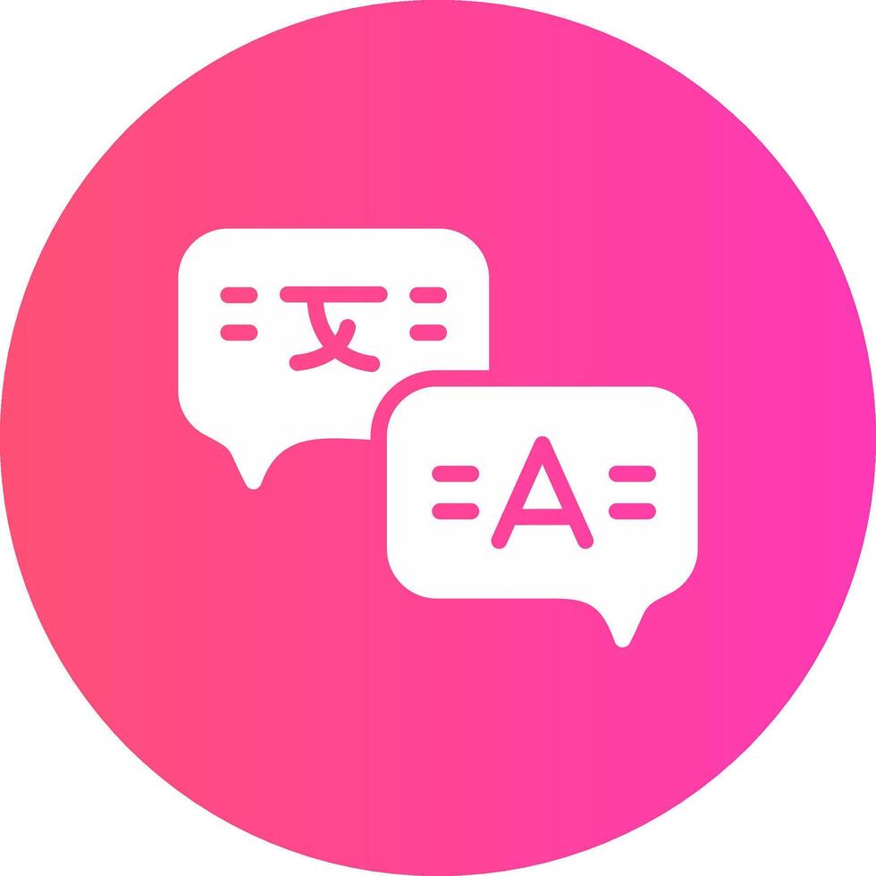 diseño de icono creativo de idioma vector