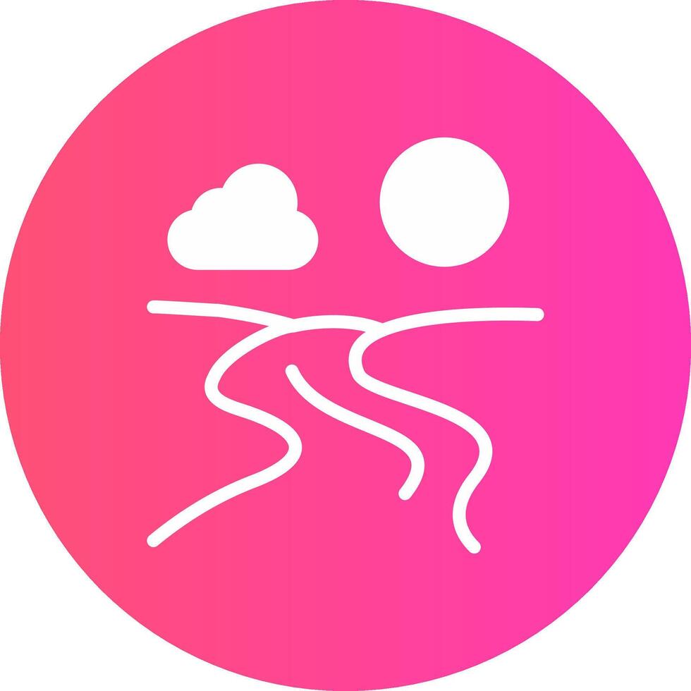 River Landscape Creative Icon Design vector