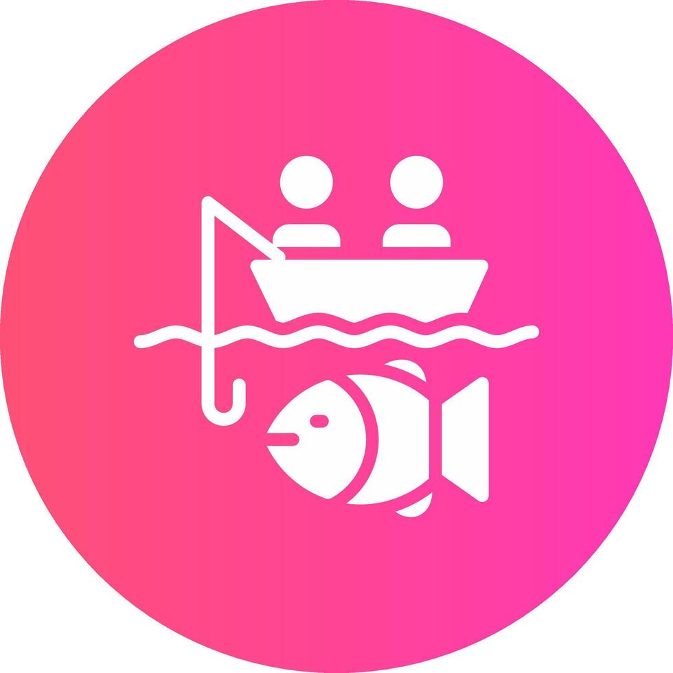 Big Game Fishing Creative Icon Design vector