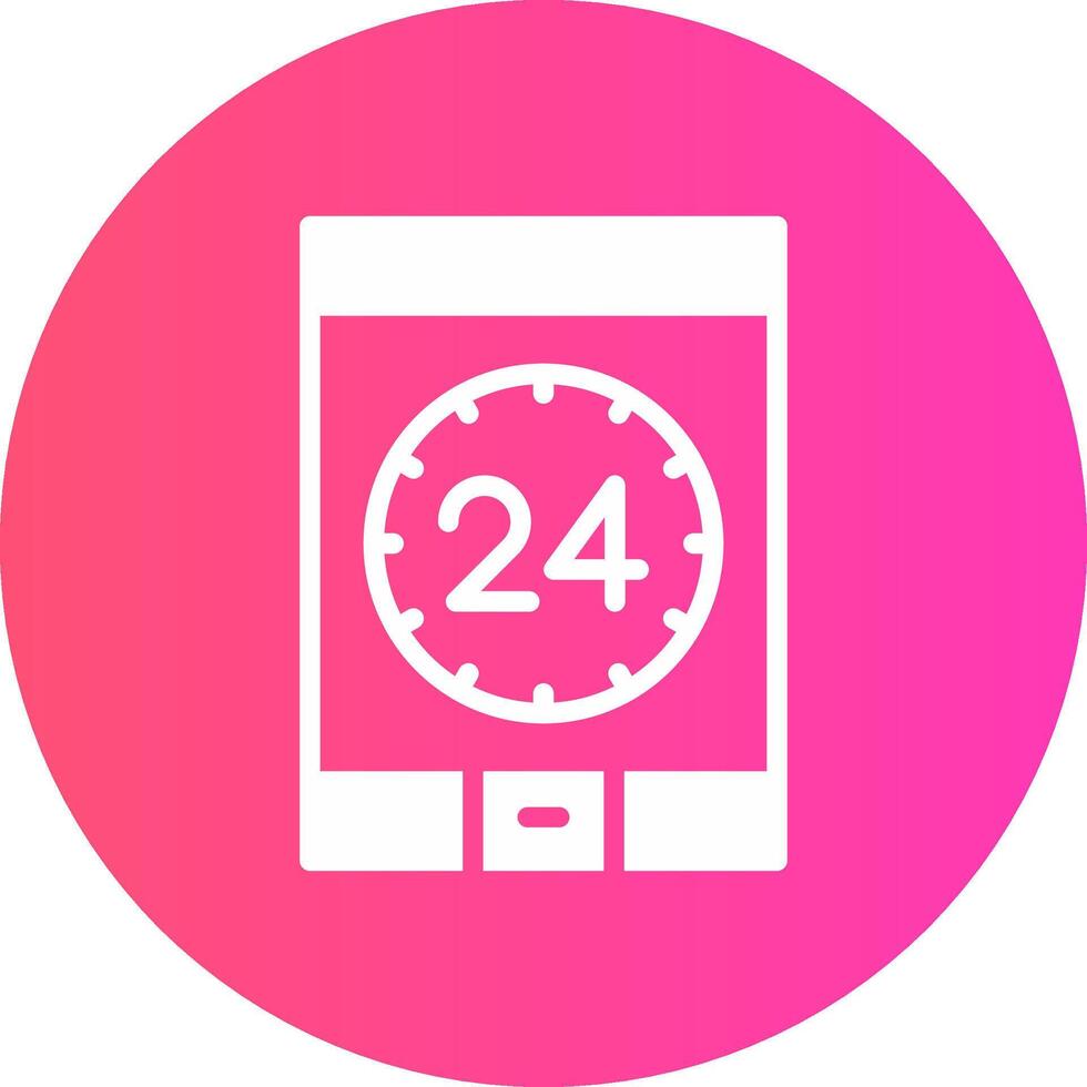 24 Hour Service Creative Icon Design vector