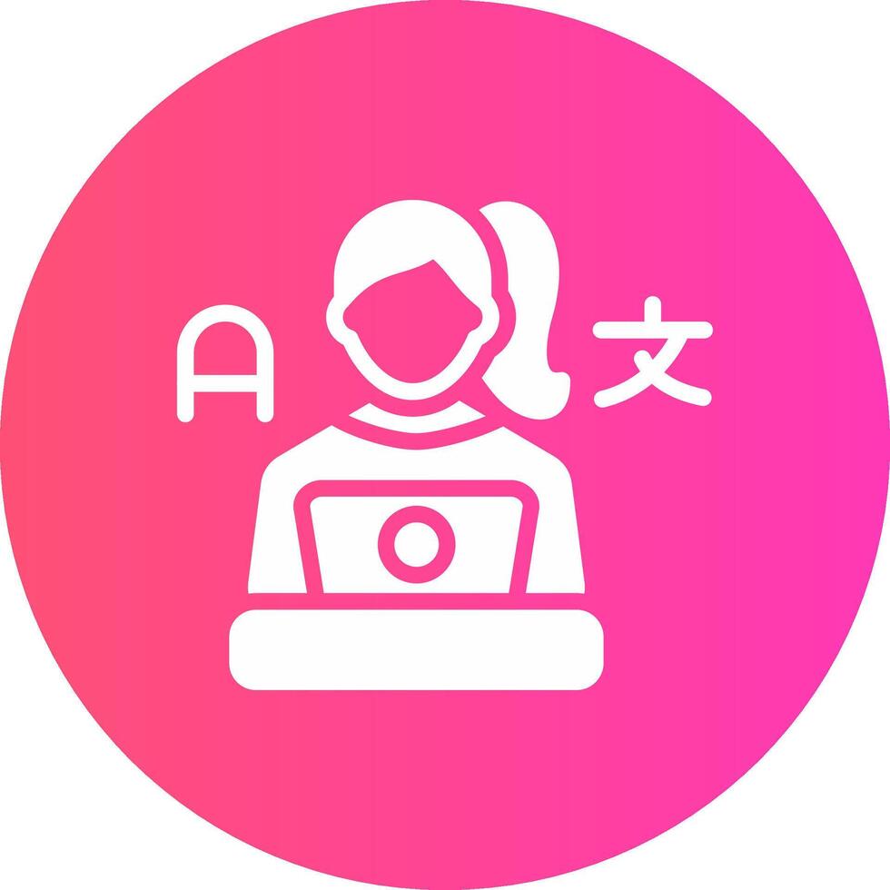 Freelance Translator Creative Icon Design vector