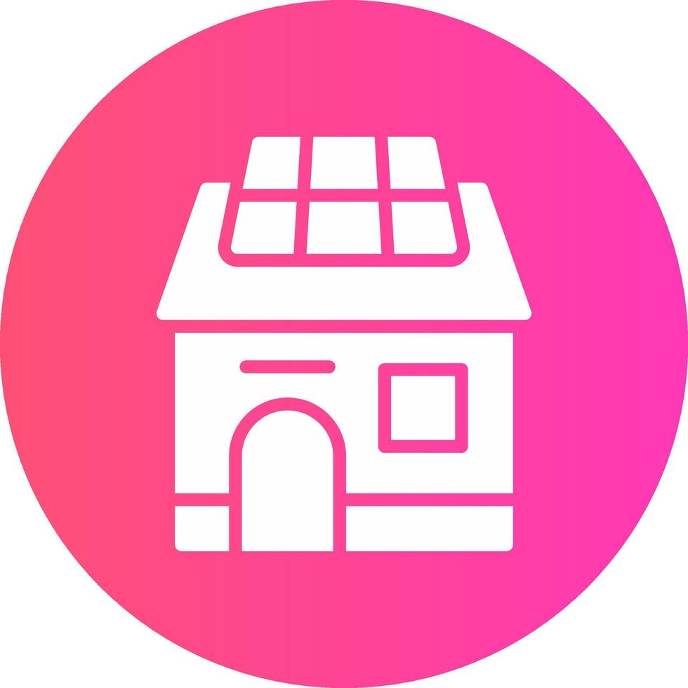 Solar House Creative Icon Design vector