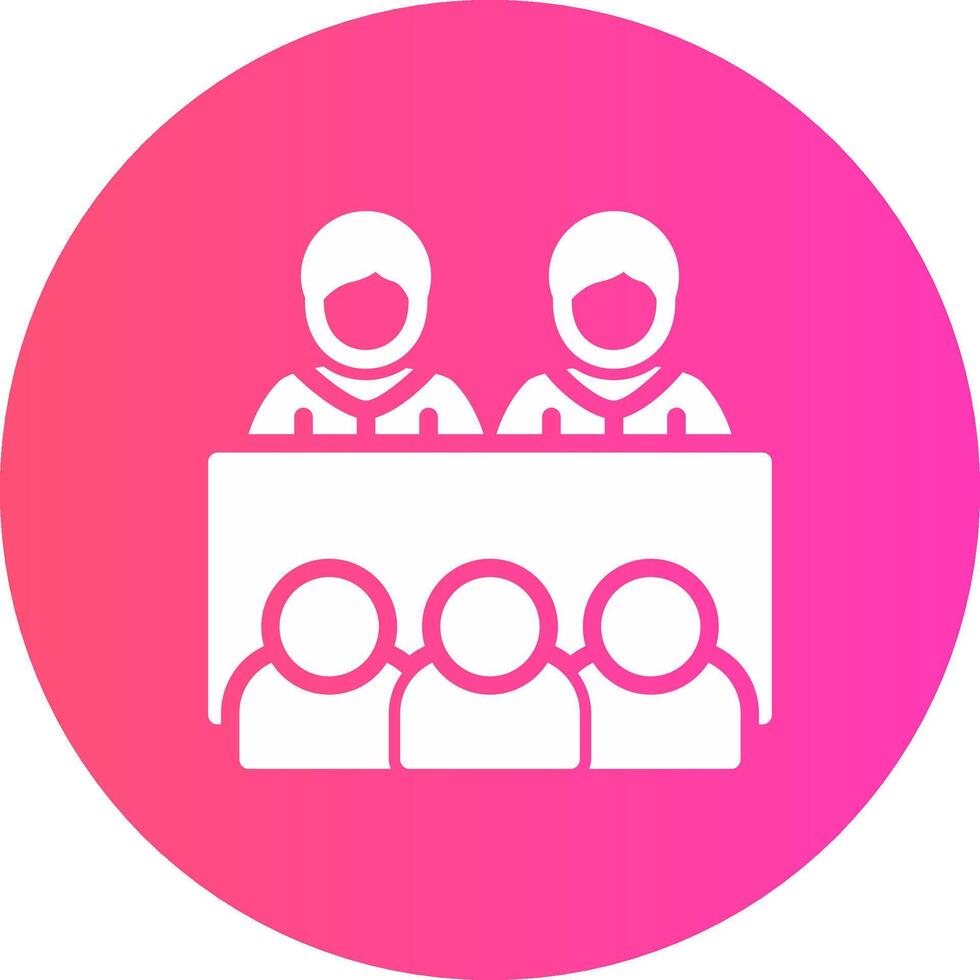 Company Meeting Creative Icon Design vector