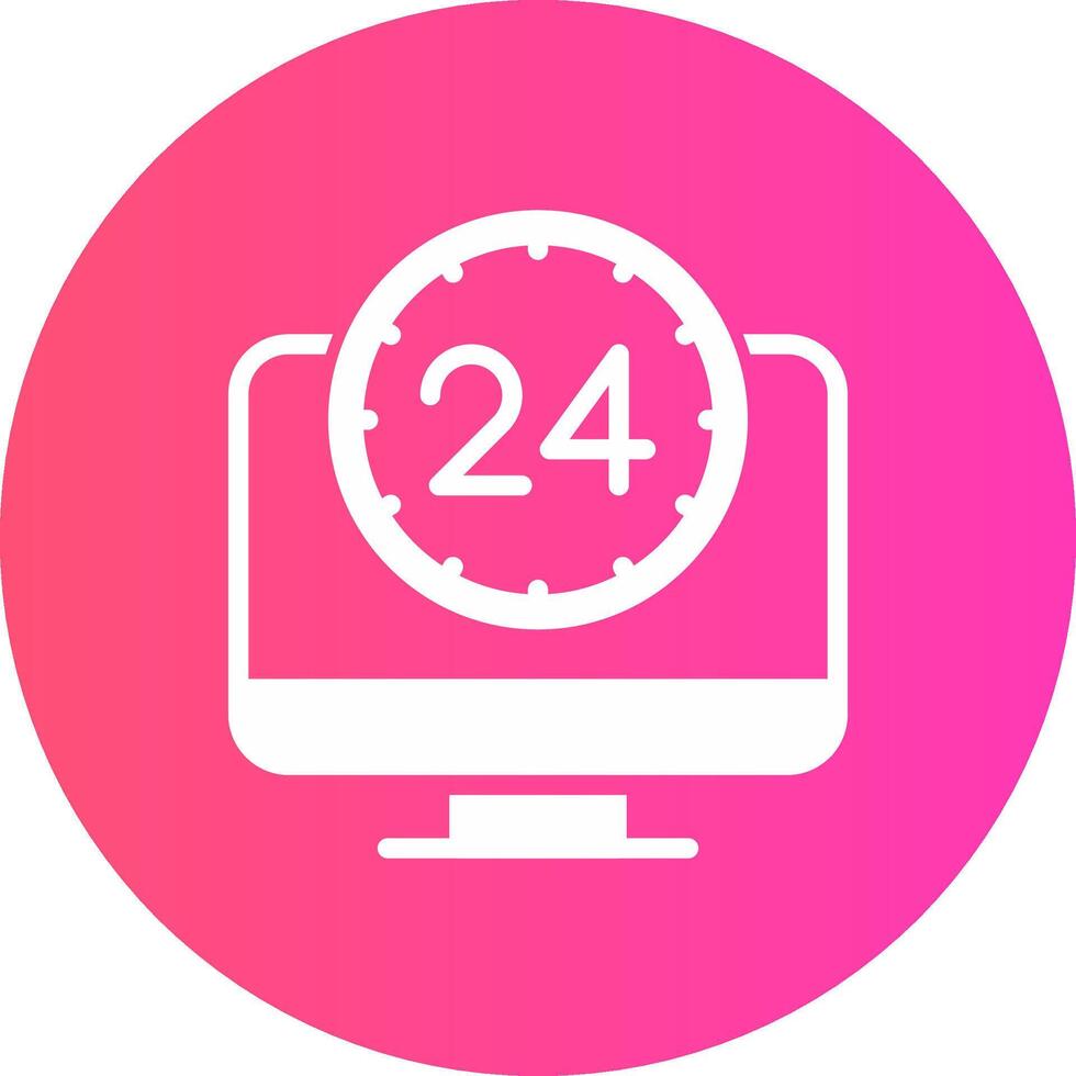 24 7 Monitoring Creative Icon Design vector