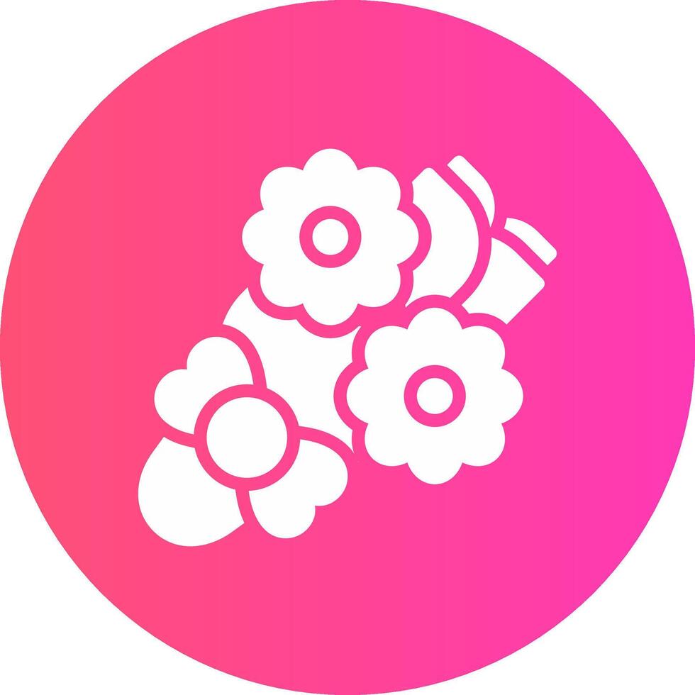 Flower Bouquet Creative Icon Design vector
