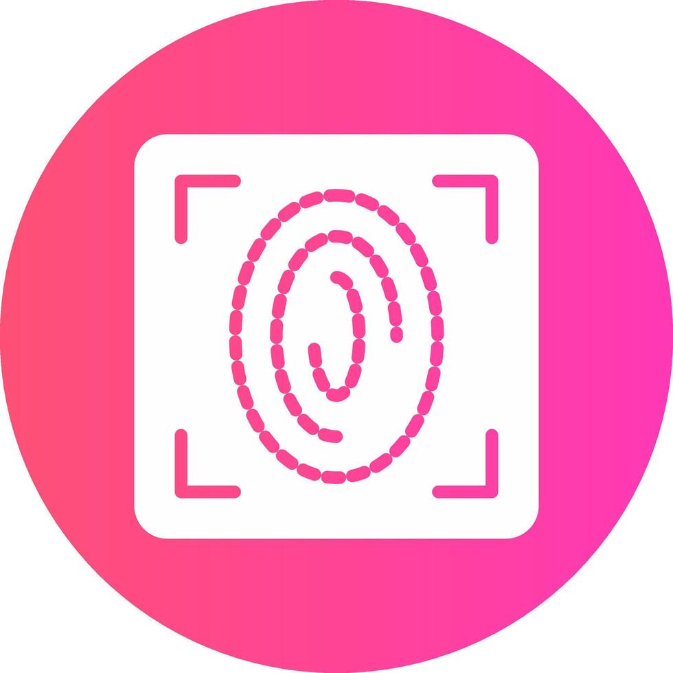 Fingerprint Scan Creative Icon Design vector