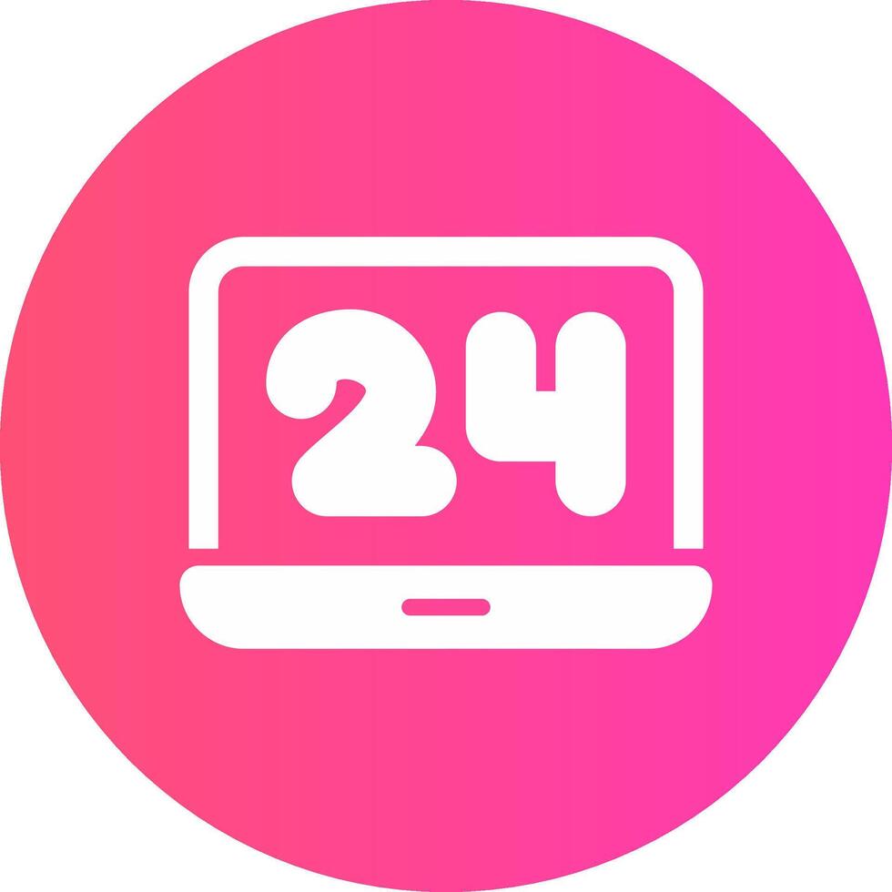 24 Hour Creative Icon Design vector