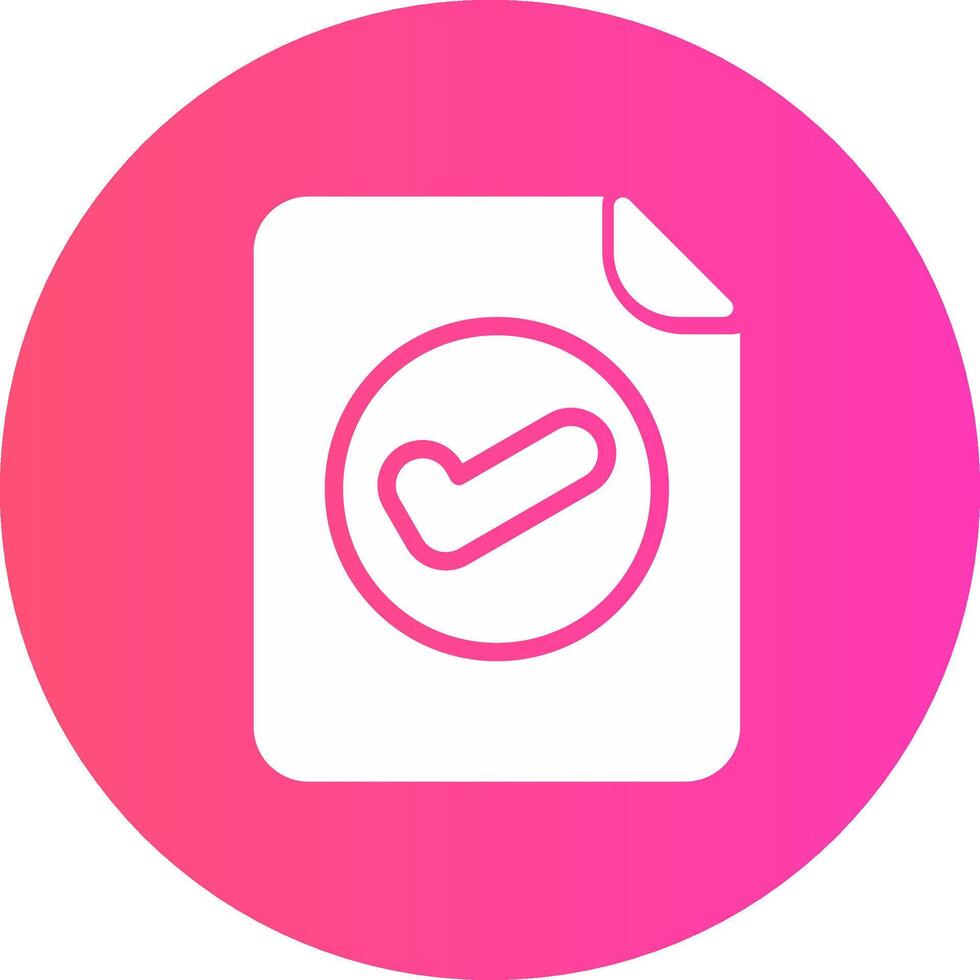 Valid Document Creative Icon Design vector