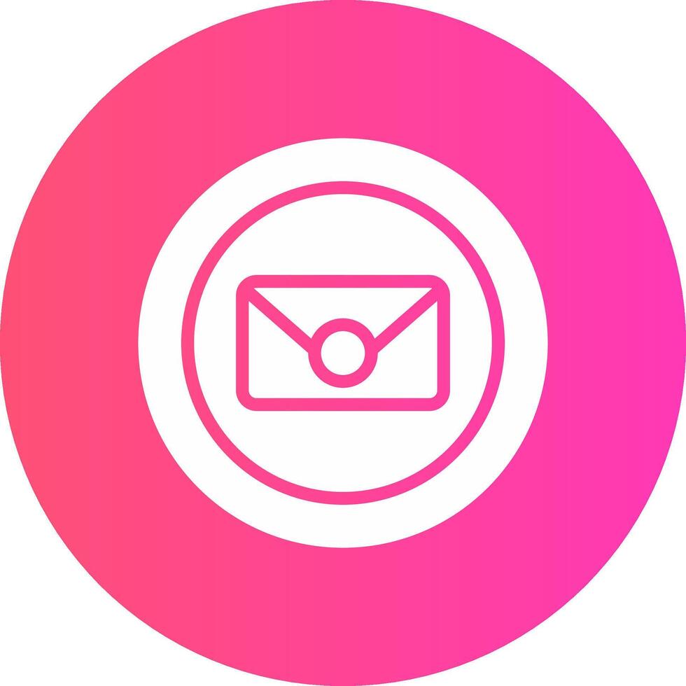 Circle Envelope Creative Icon Design vector