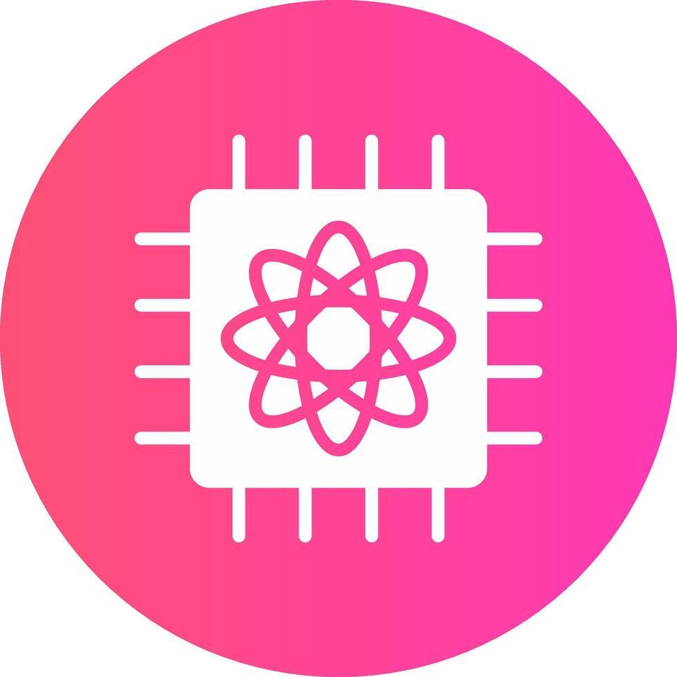 Quantum Computer Creative Icon Design vector