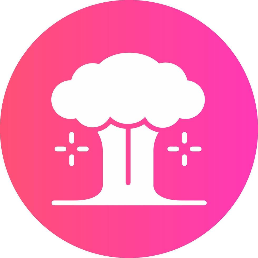 Nuclear Explosion Creative Icon Design vector