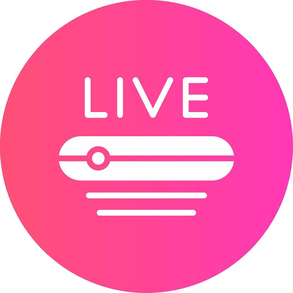 Live Stream Creative Icon Design vector