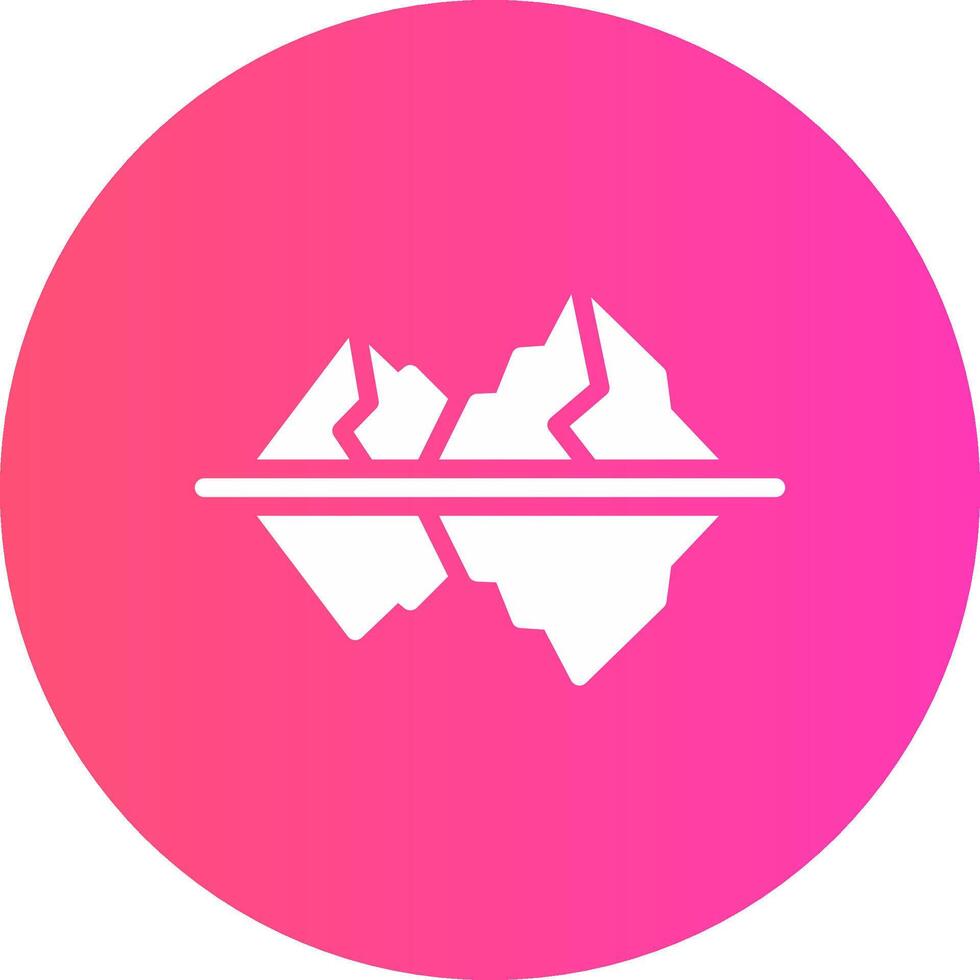 Iceberg Creative Icon Design vector