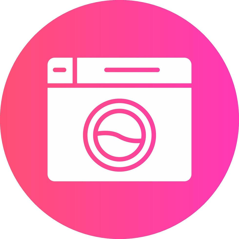 Washing Machine Creative Icon Design vector