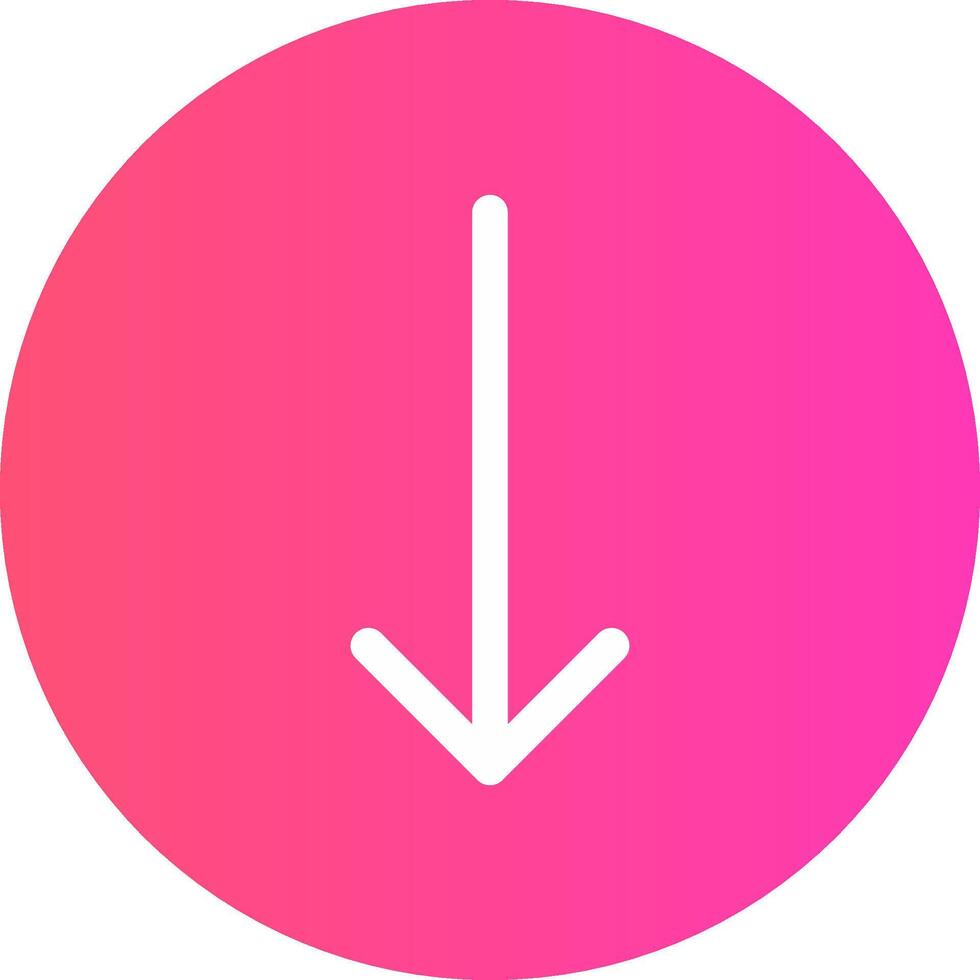 Down Arrow Creative Icon Design vector