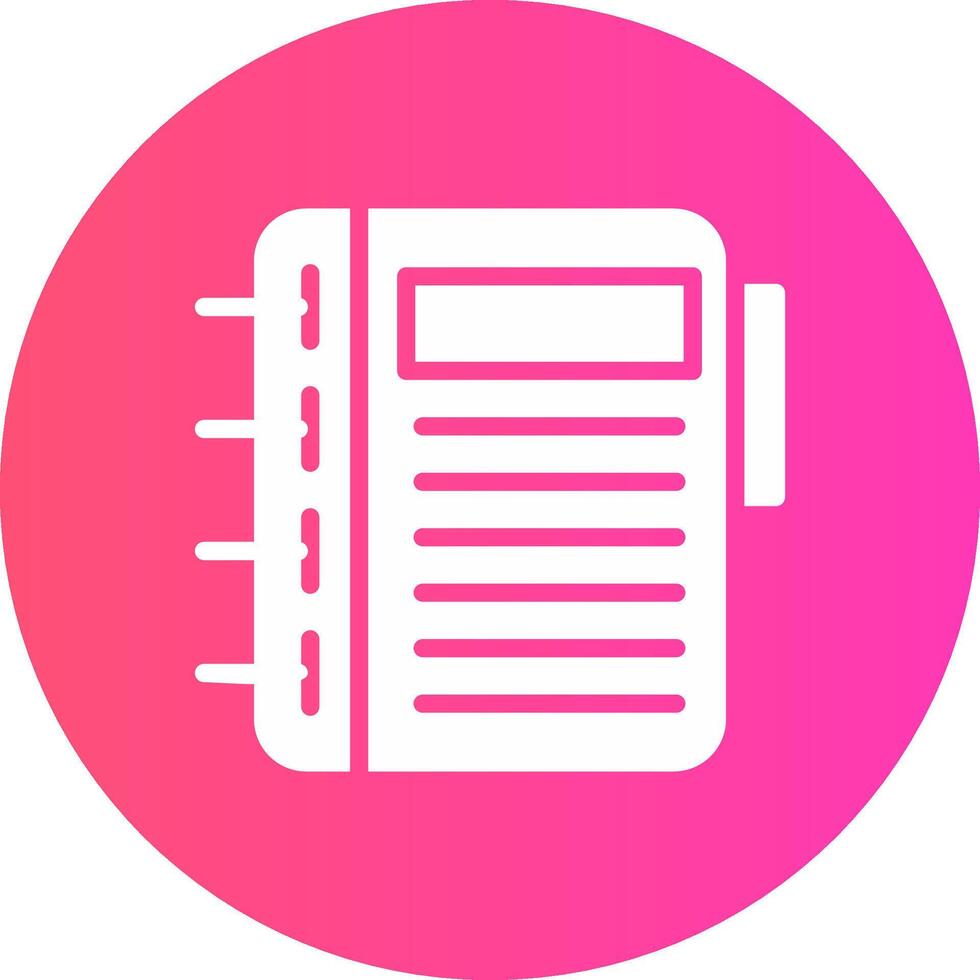 Diary Creative Icon Design vector