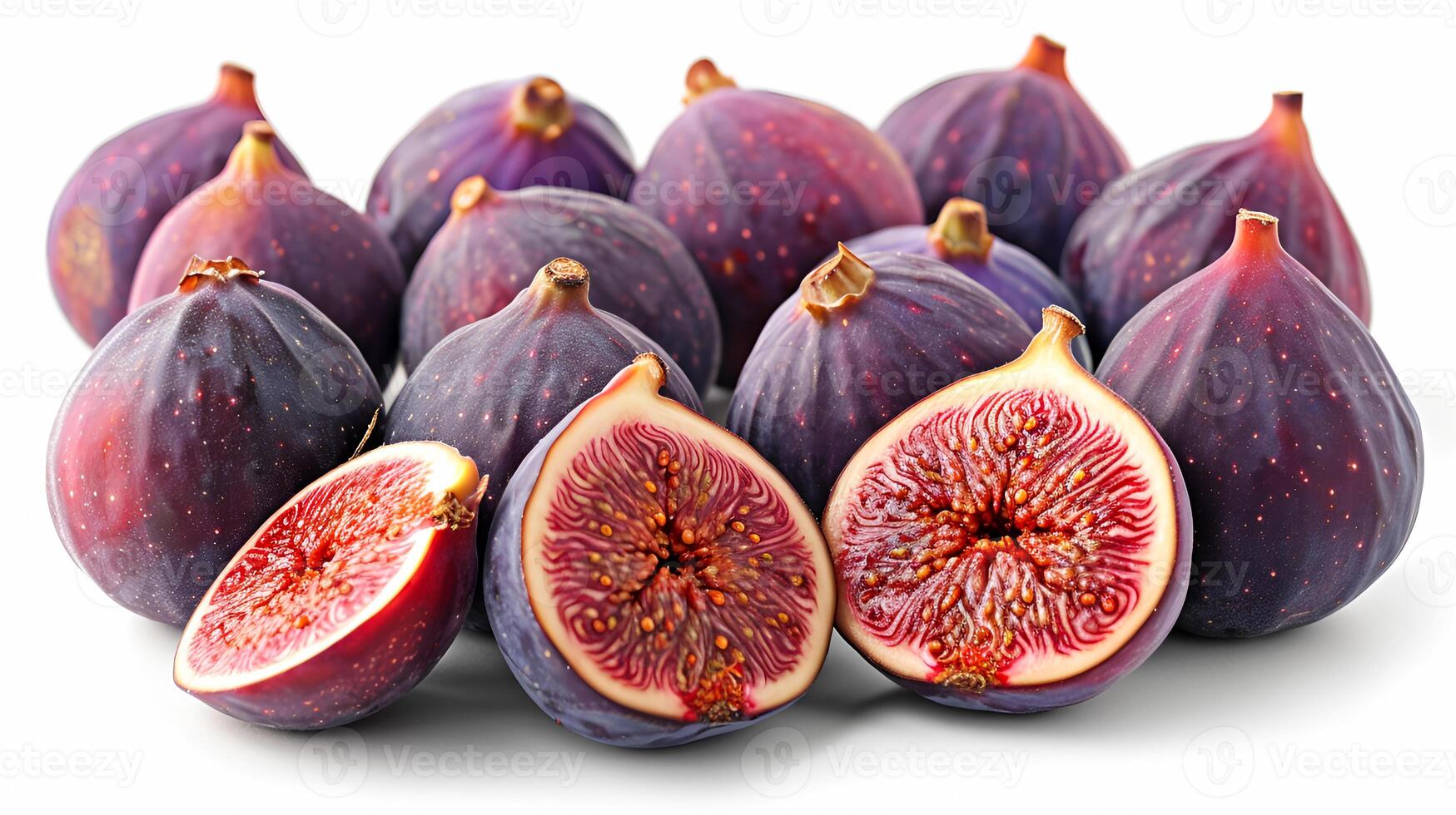 AI generated View of Delicious fresh Fruit Fig on a white background photo