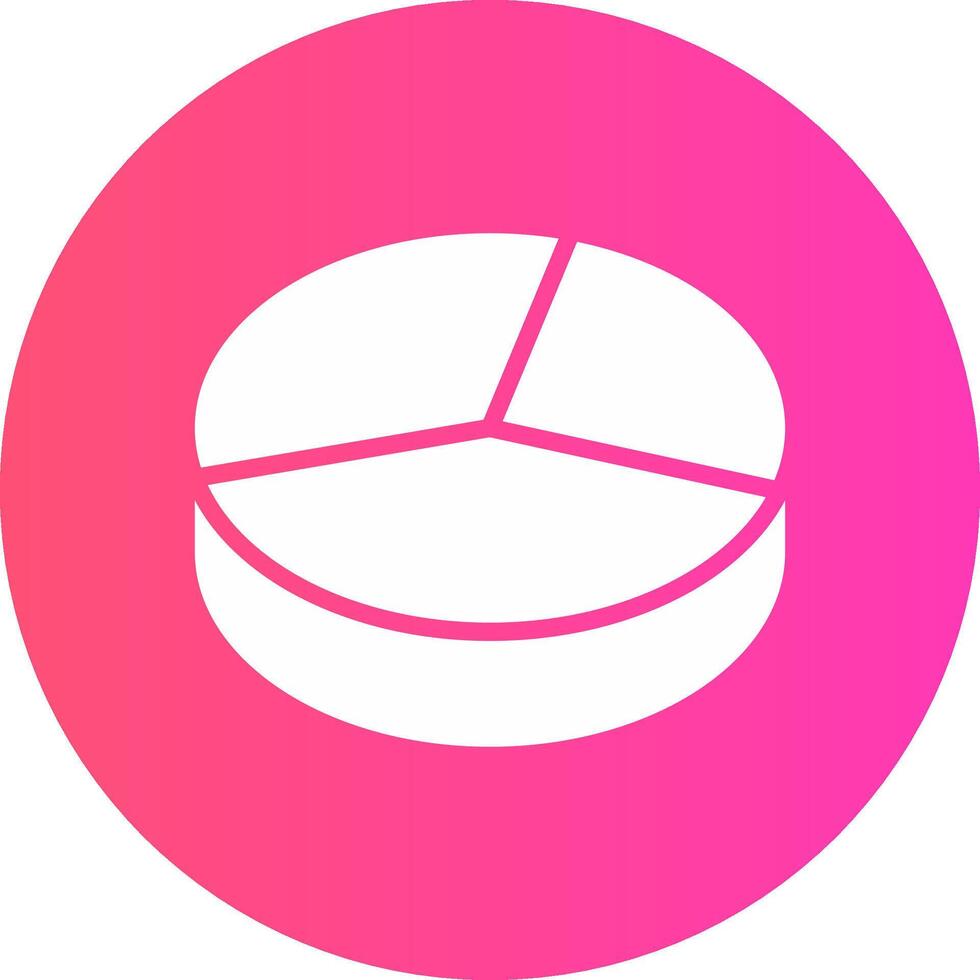 3D Pie Creative Icon Design vector