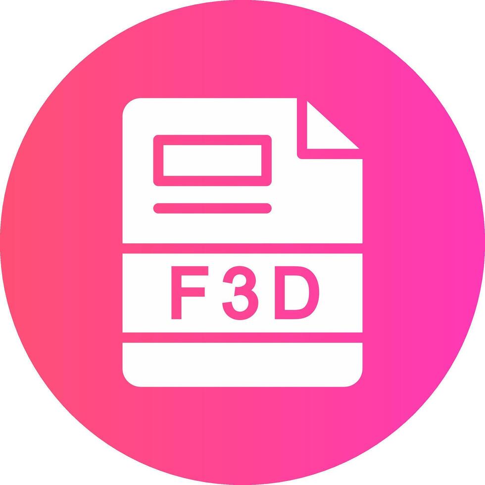 F3D Creative Icon Design vector