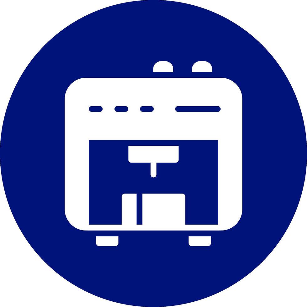 3D Printer Creative Icon Design vector