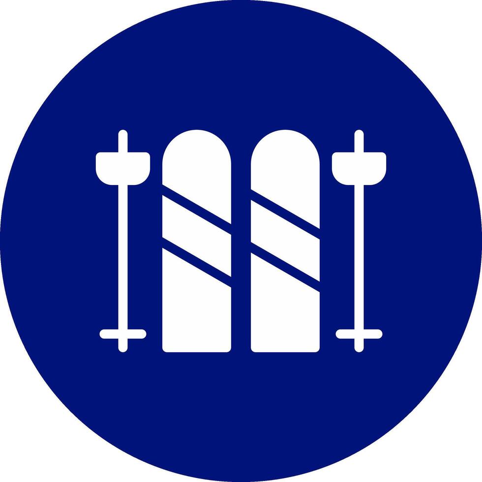 Skis Creative Icon Design vector