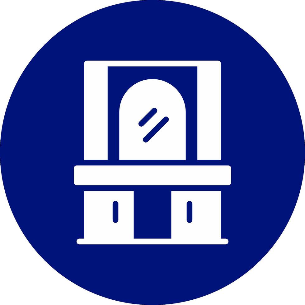 Dressing Table Creative Icon Design vector