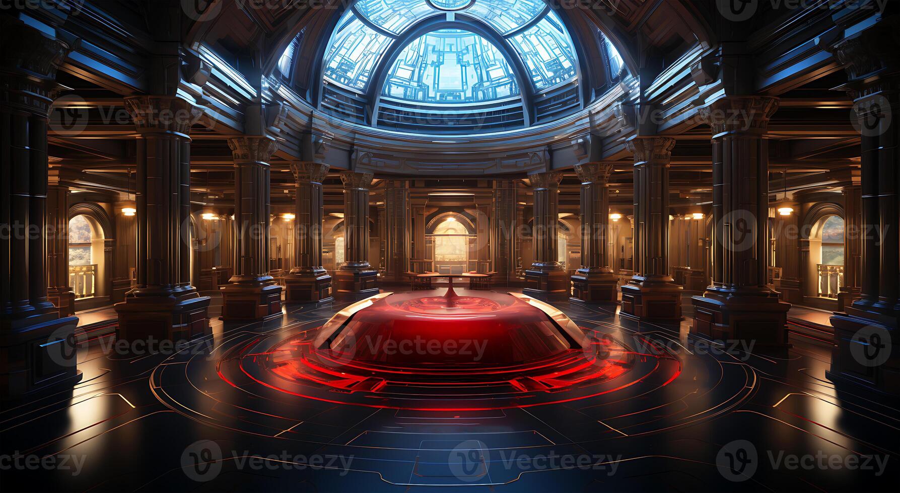 AI generated A beautiful view of the interior of the future Adams Supreme Court photo