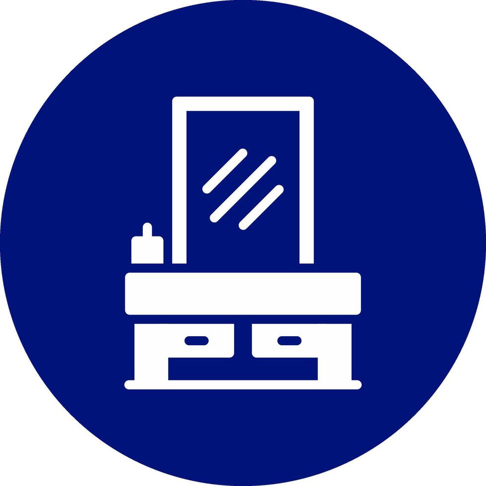 Dressing Table Creative Icon Design vector
