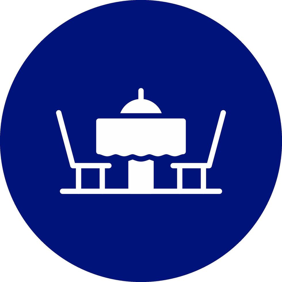 Dinner Table Creative Icon Design vector
