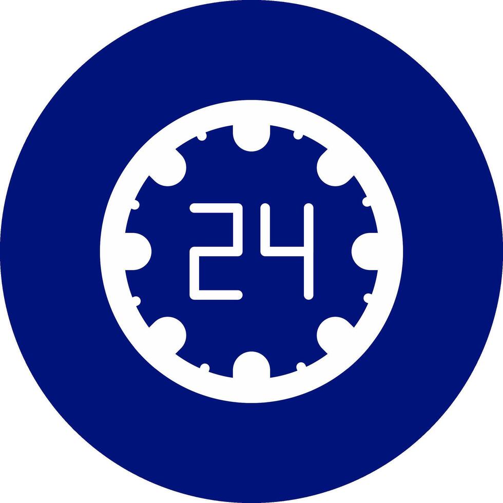 24 Hours Creative Icon Design vector