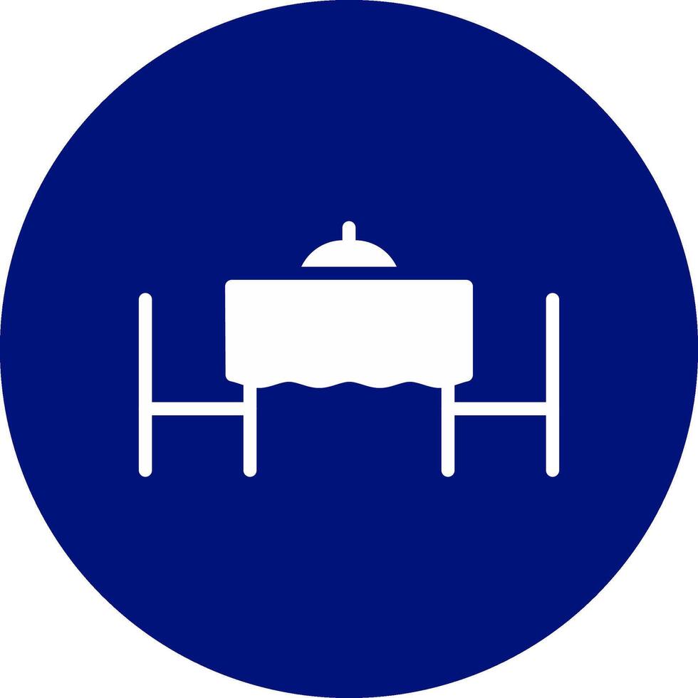 Valentines Table Creative Icon Design vector